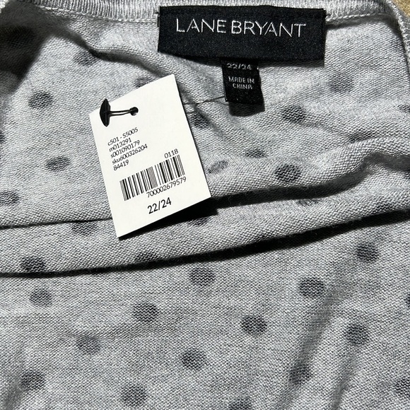 Lane Bryant Polka Dot Cardigan Waterfall - Picture 6 of 7